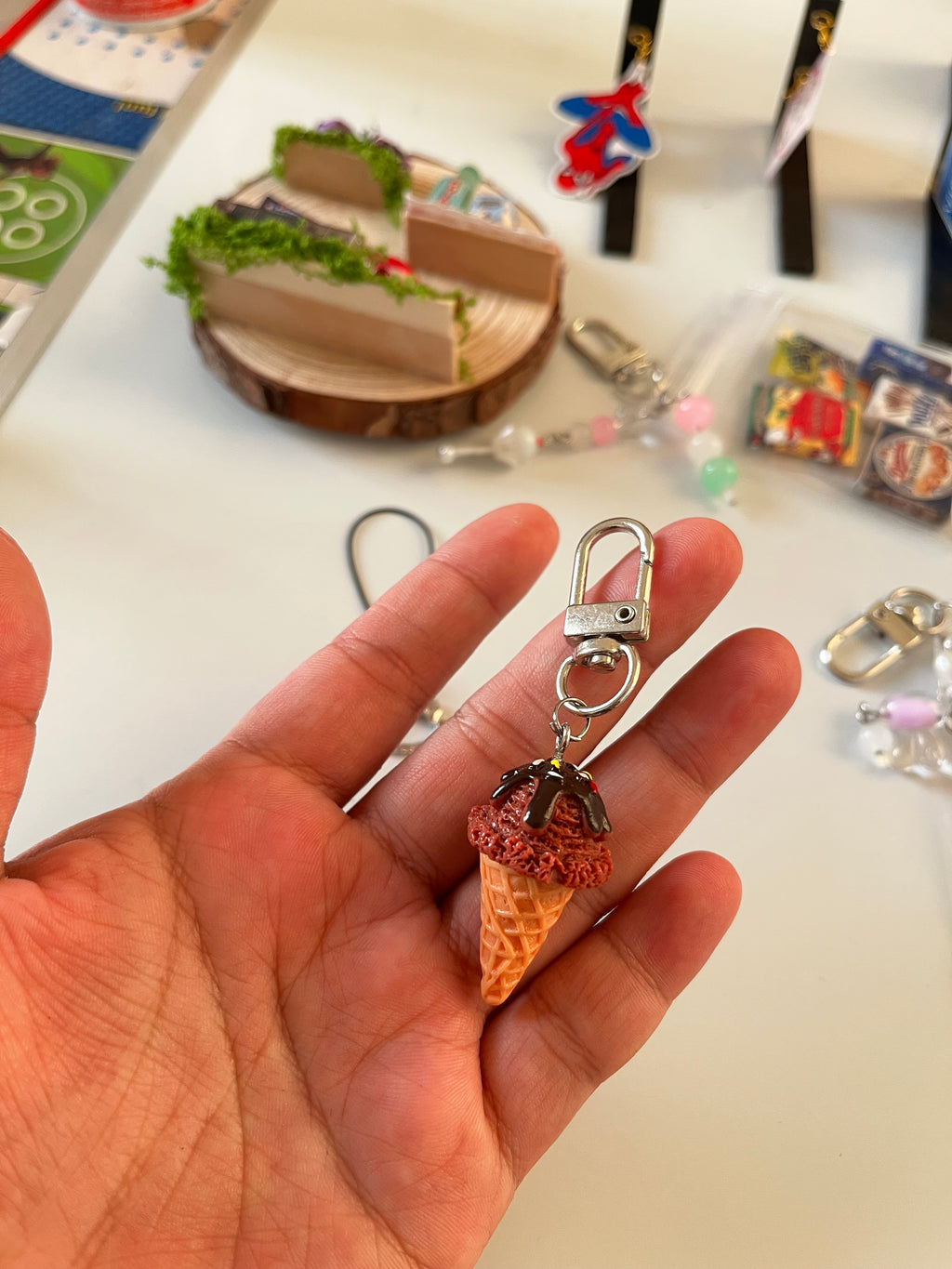 Ice cream keychain🍦🍫