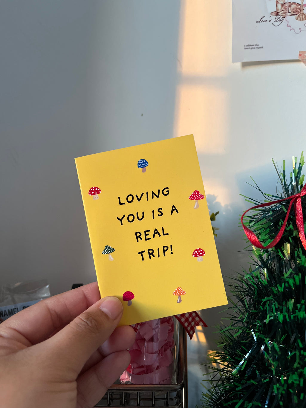 Mini greeting card - Loving you is a real trip🍄