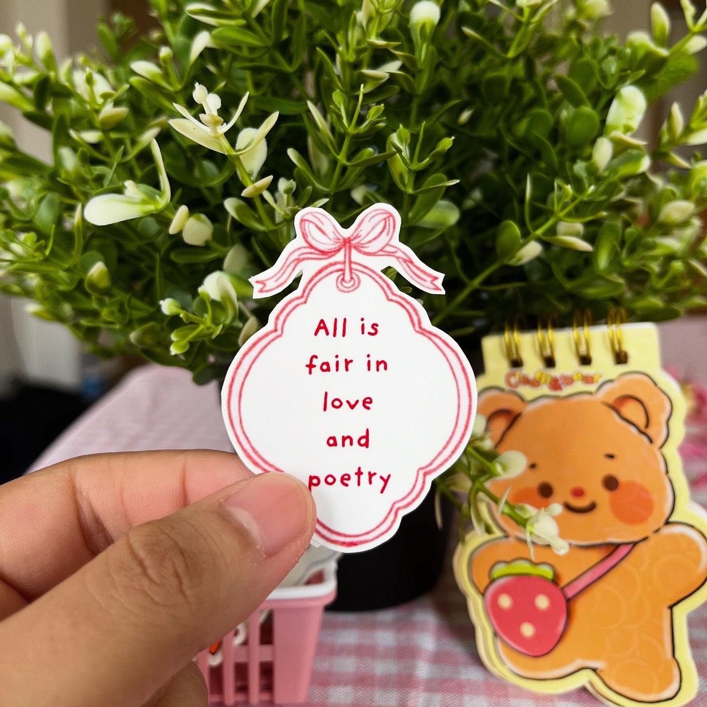All is fair in love and poetry sticker