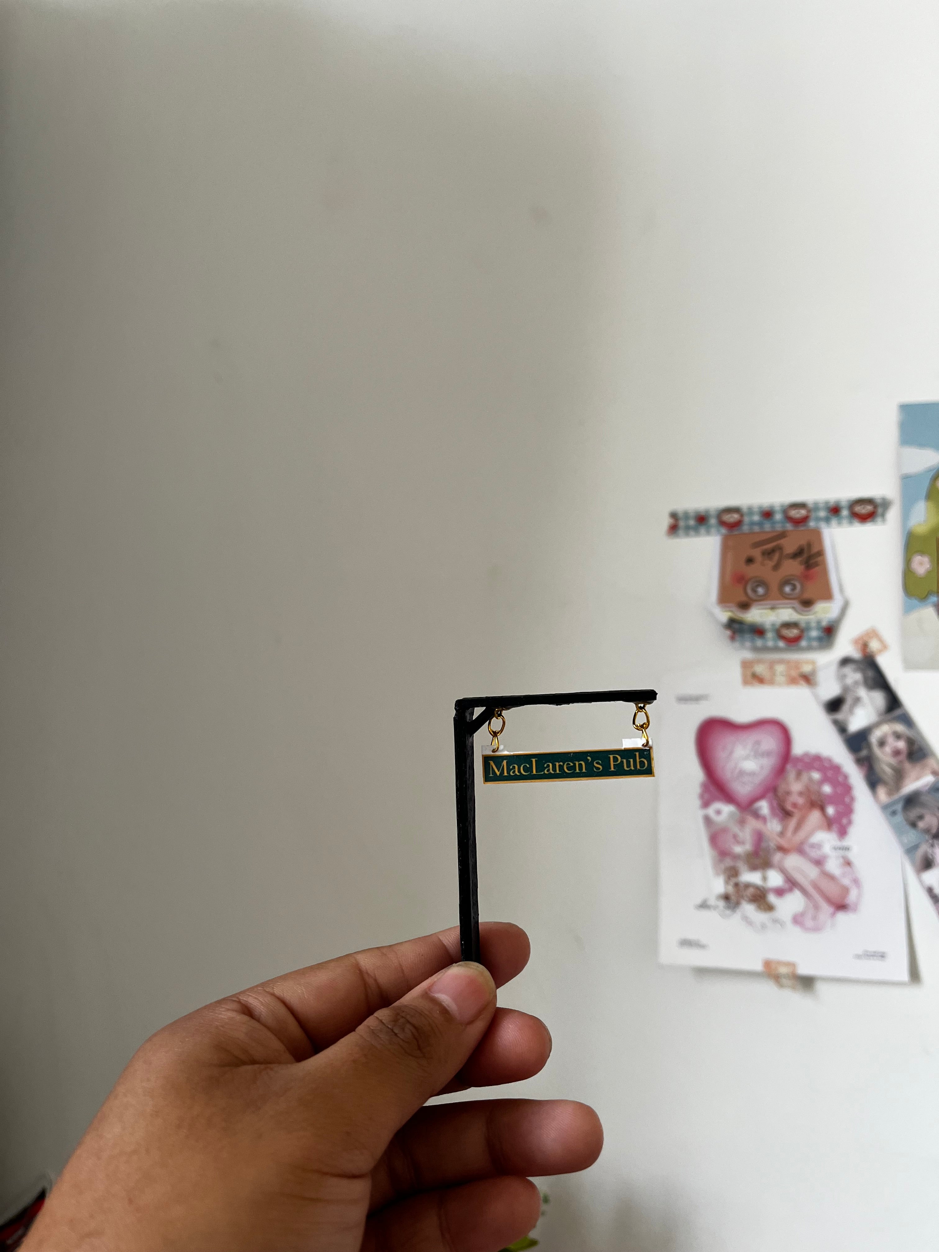 Hanging signboard fridge magnets