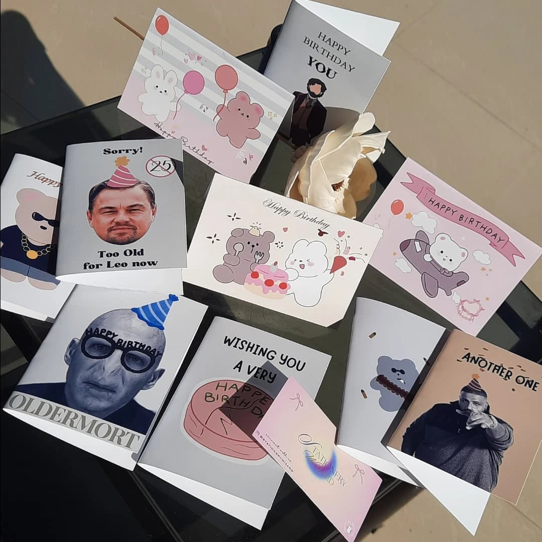 Mini greetings cards