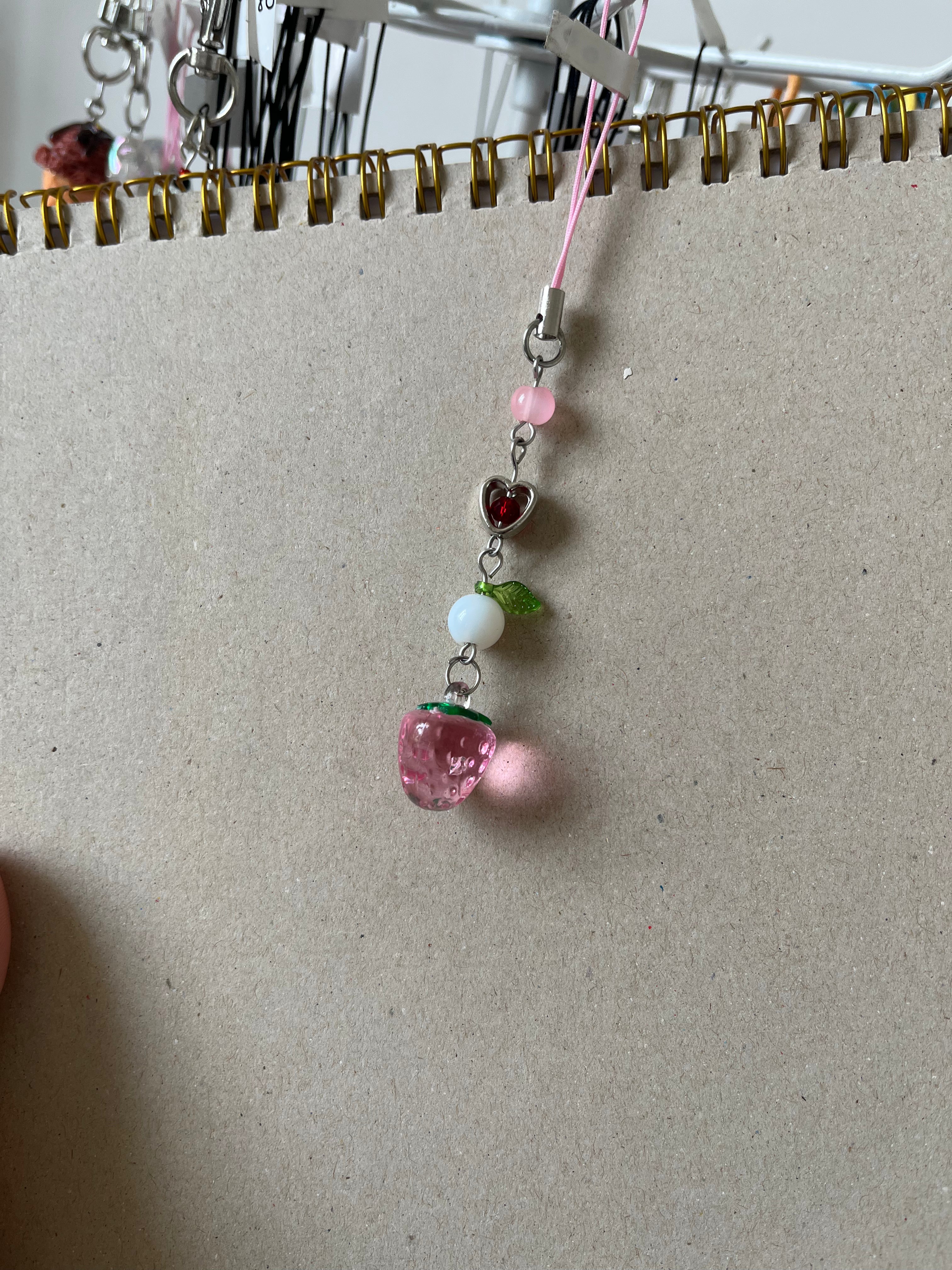 Strawberry phone charm