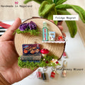 Cottage themed fridge magnet