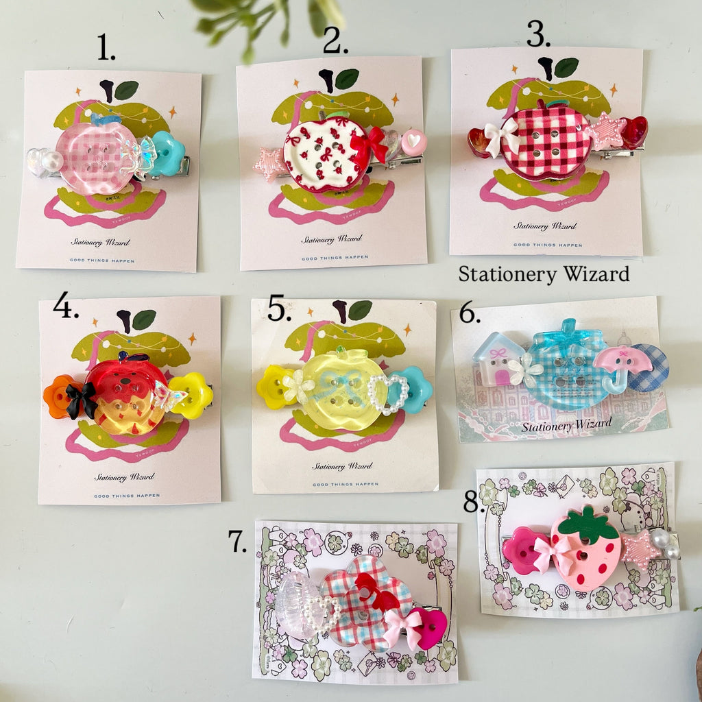 Hair clips 🔆👱🏻‍♀️🎀🍎