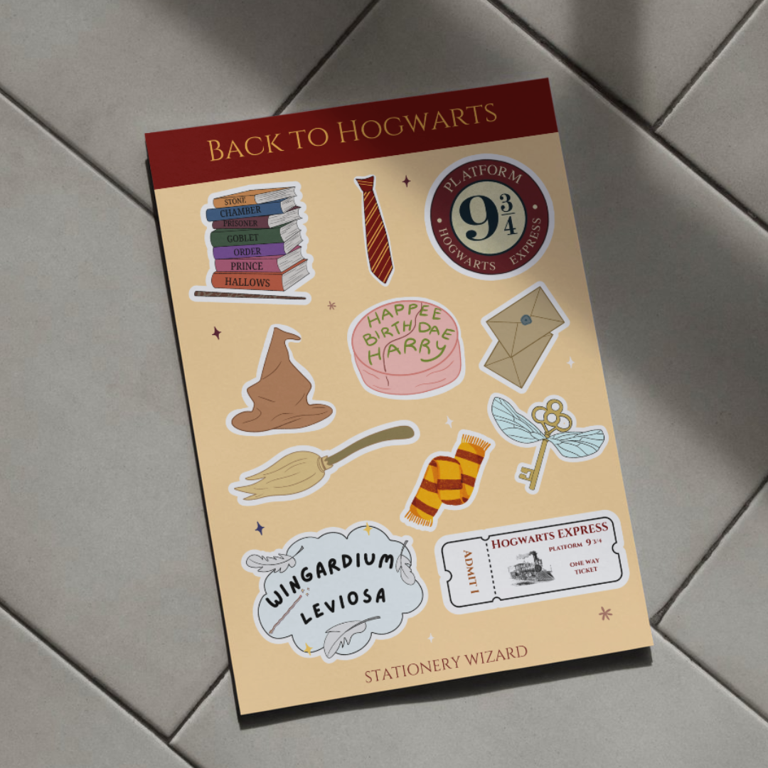 Back To Hogwarts Sticker Sheet
