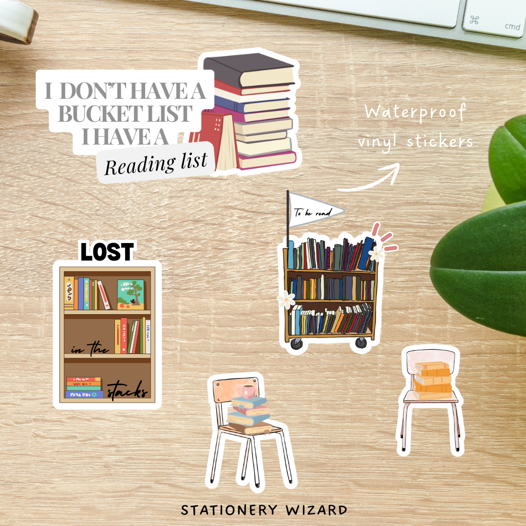 Book addict Sticker pack